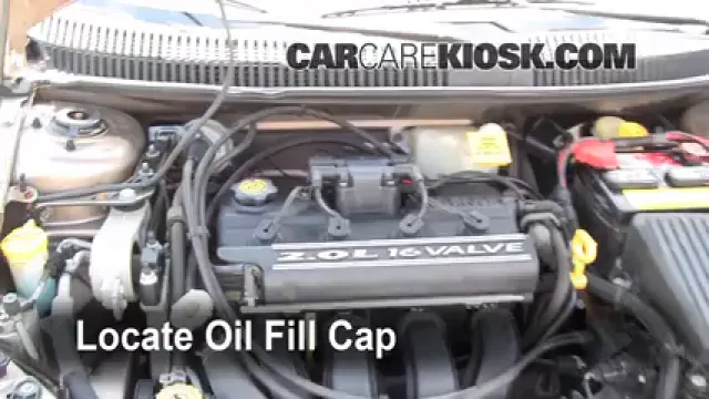 2001 Dodge Neon 2.0L 4 Cyl. Aceite Agregar aceite